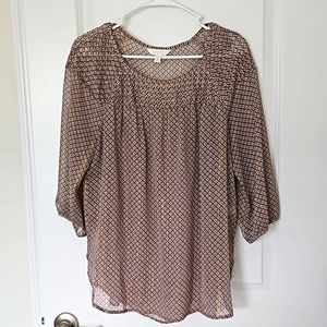 LC Lauren Conrad 3/4 sleeve top